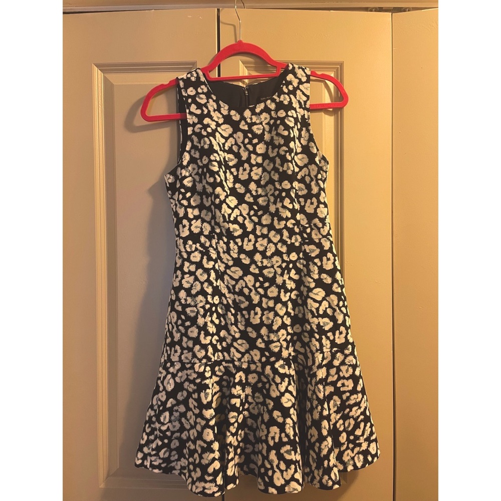 Banana Republic Animal Print Blue Dress 0